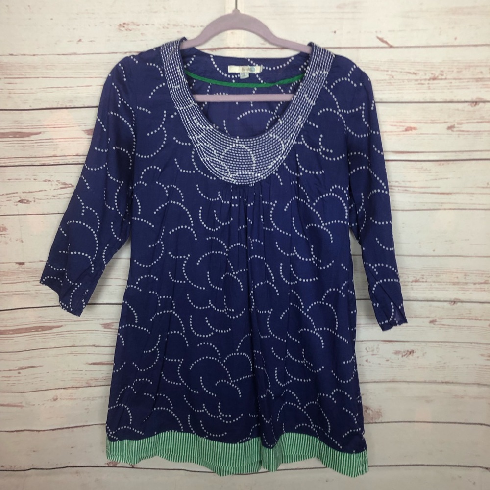 Boden Purple And Green Tunic Top / Dress Size 6